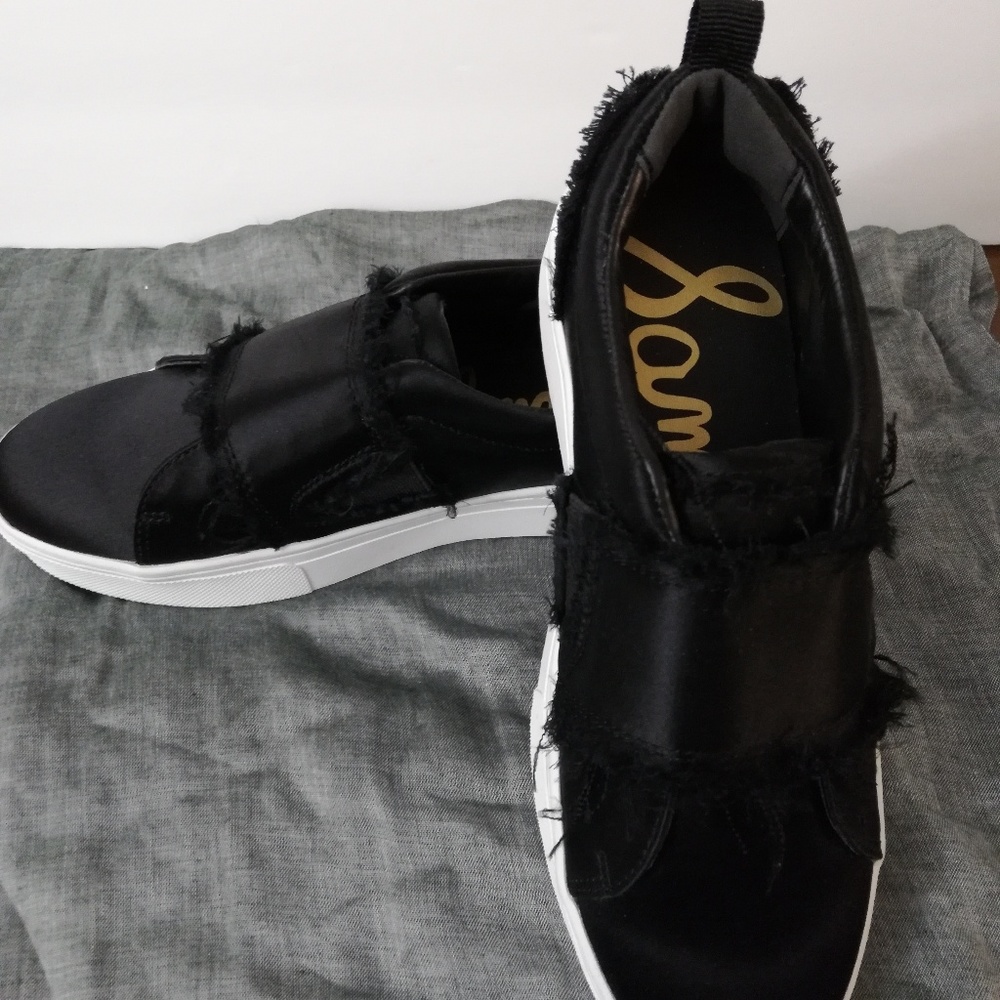 Sam Edelman Levine Frayed Satin Slip-ons